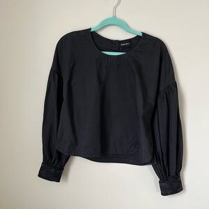 Rachel Comey Balloon Sleeve Top with embroidered cuffs.